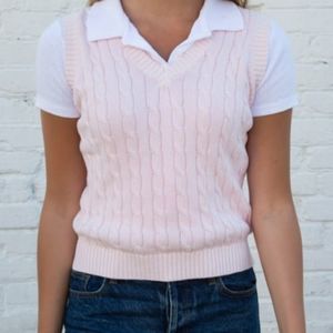 Brandy Melville Pink Marlena Sweater Vest